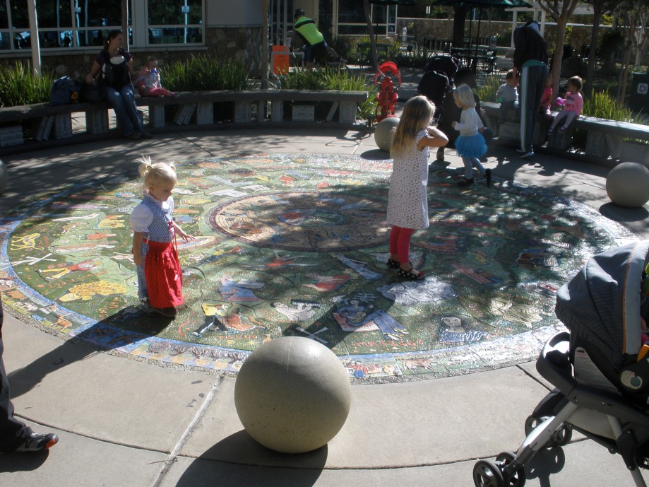 Trip photo #7/15 Art mosaic in front of library