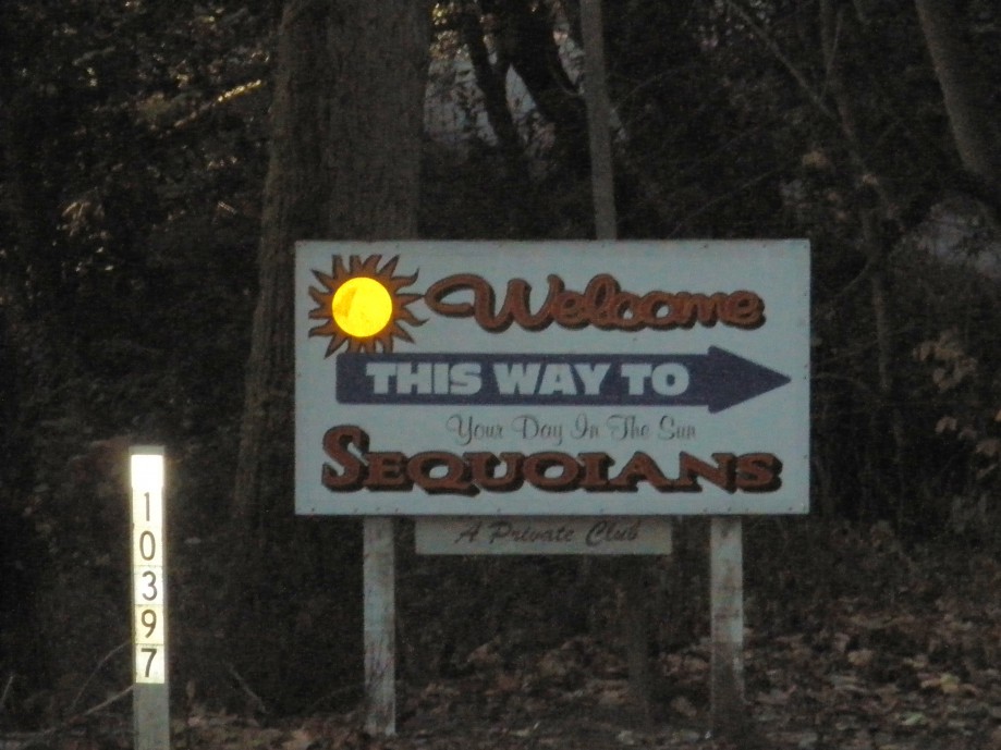 Trip photo #13/16 Sign for the Sequoian clothing-optional club