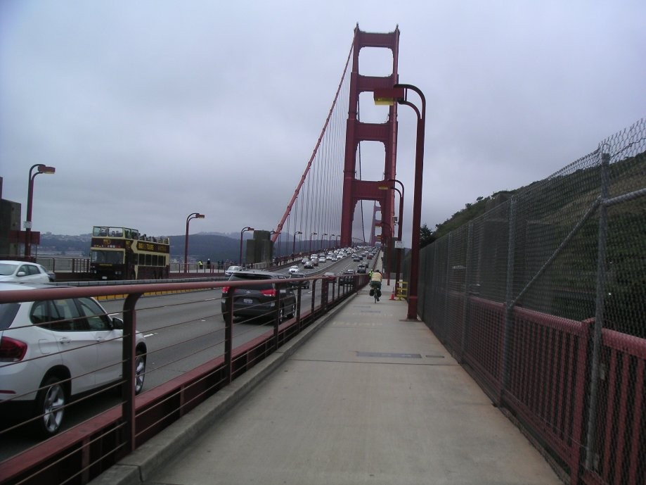Trip photo #2/7 Crossing the Golden Gate (west side path for bikes only on the weekends)