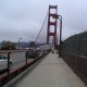 Crossing the Golden Gate (west side path for bikes only on the weekends)