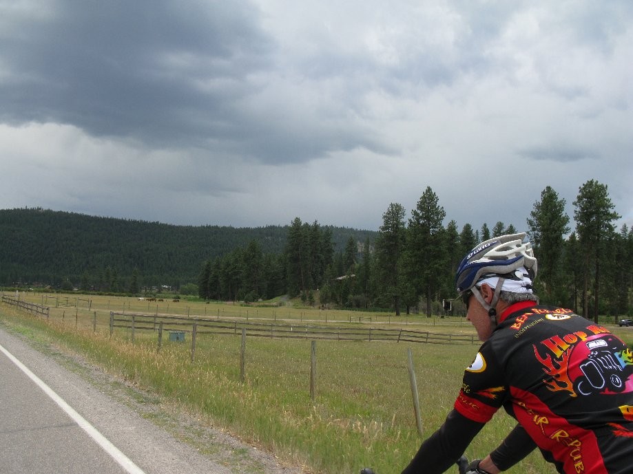Trip photo #6/7 Some threatening clouds but we only got a sprinkle (exc. Bob who rode on to Missoula)