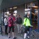 Heading out from Crank-2 bicycle shop
