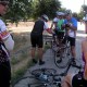 Flat tire repair on the Iron Horse trail