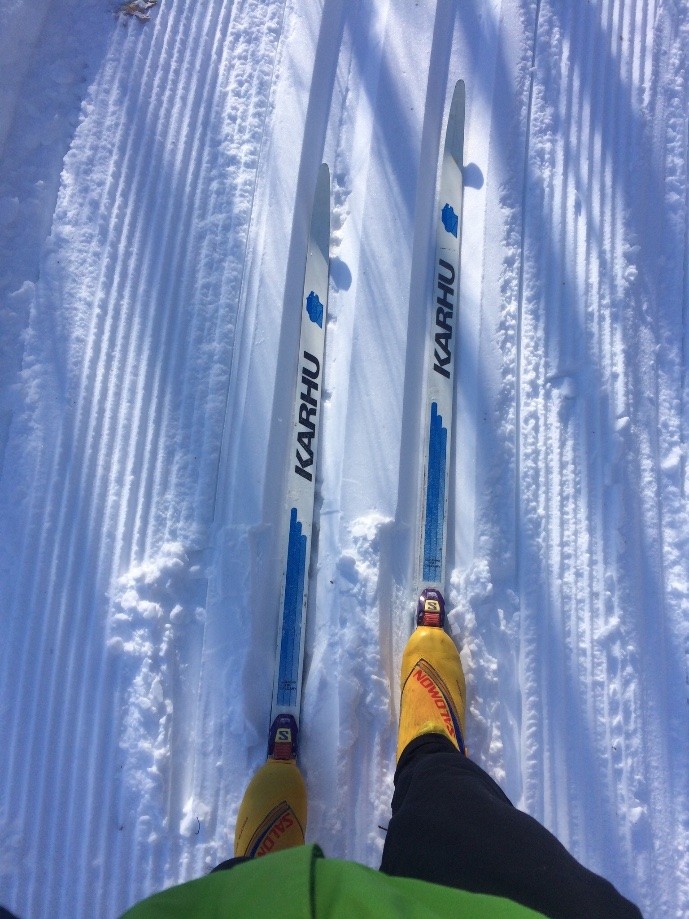 Trip photo #1/2 These old skis are beat though the tops still look good! The bases are pealing off. Anyone have some used classic skis to sell?