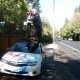 Google Street View car - some leaves and branches got stuck over the camera lens