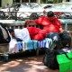 Homeless Sleeping on a Bench in Downtown Palo Alto