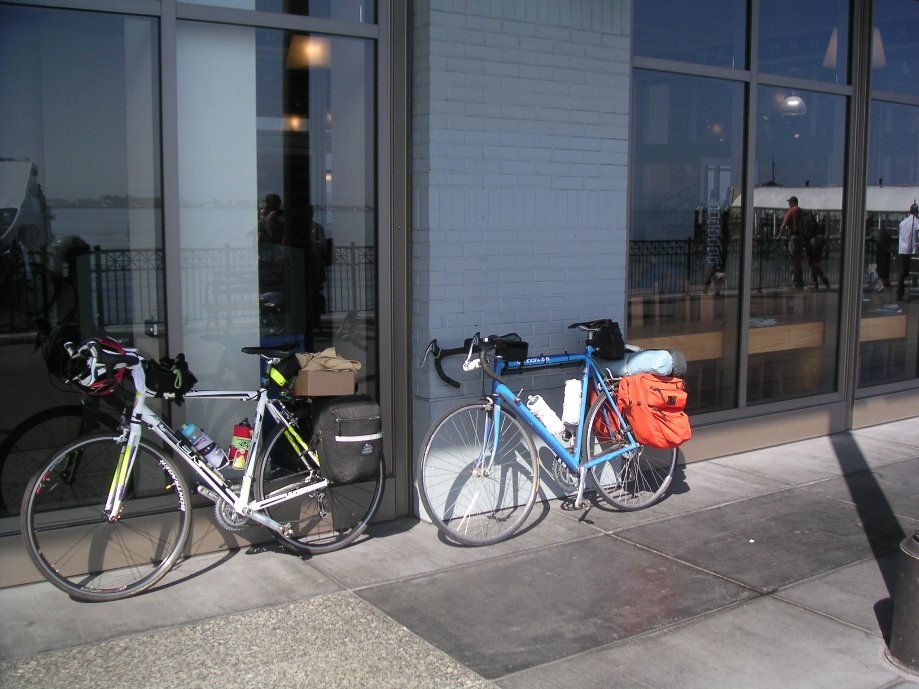 Trip photo #1/20 Bikes ready to depart from the back of the Ferry Bldg.