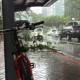 Downpour at Paseo plaza