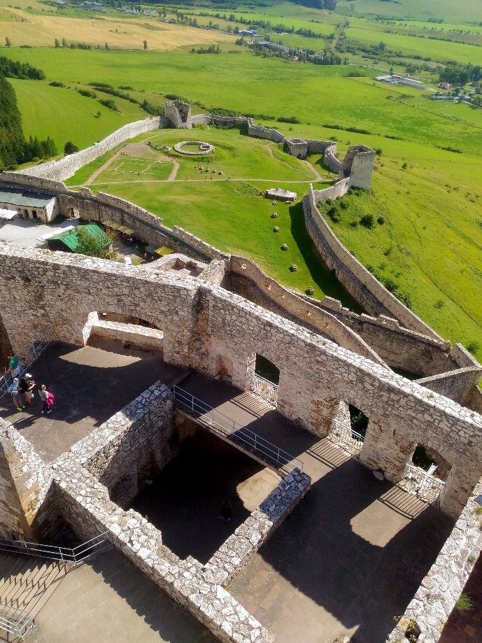 Trip photo #13/20 Widok z wieży: zamek niski, średni (zielony dach) i wysoki